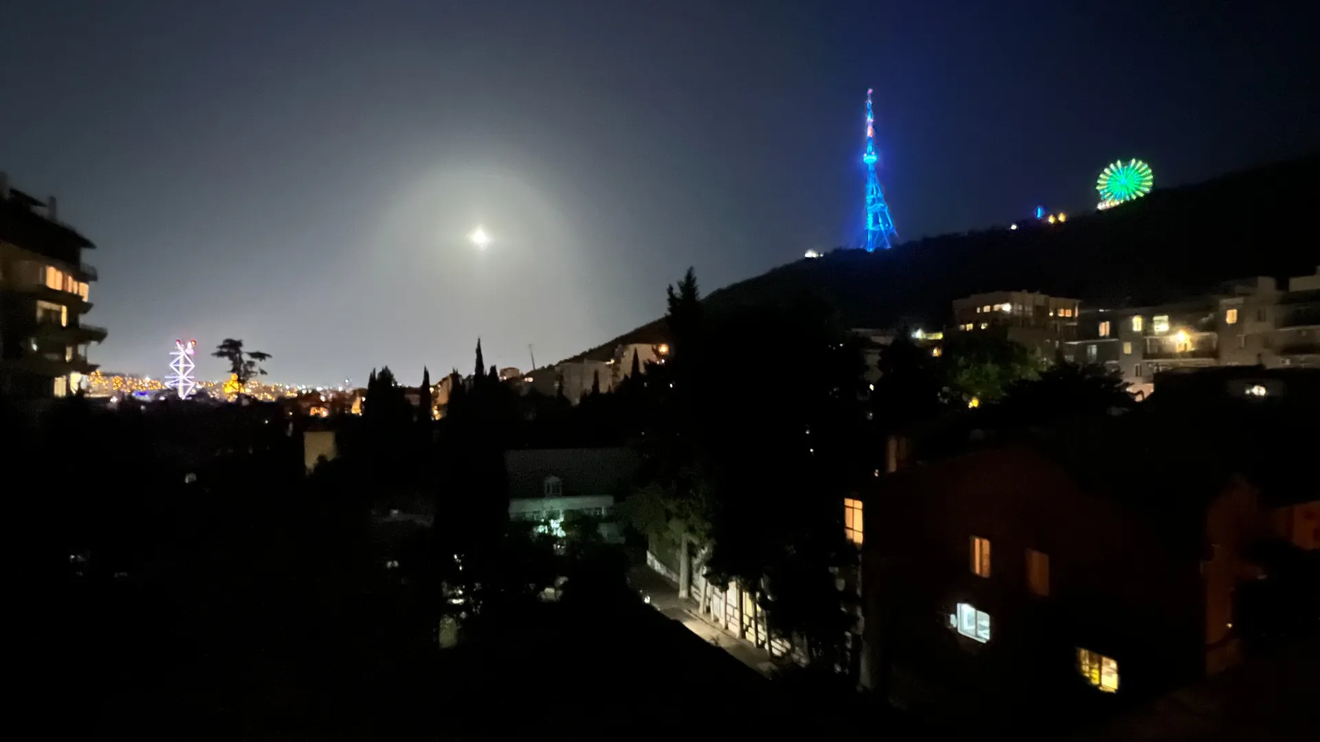 Panoramic view of Tbilisi city from Anonylink LLC office, Georgia